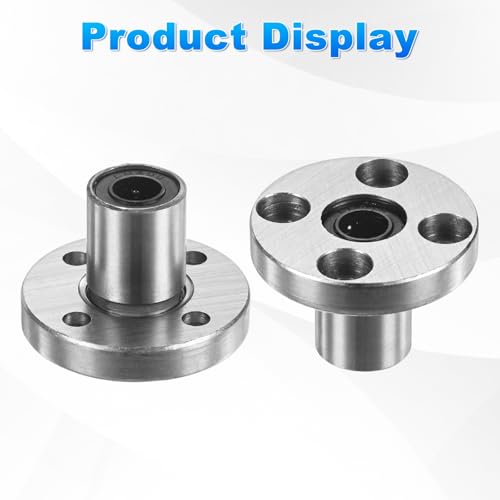 PATIKIL LMF6UU Linear Ball Bearings 6mm Bore Dia 12mm OD 19mm Long 3.5mm Hole, 2Pcs Round Flange Linear Motion Bushing Double Side Rubber Sealed Rod Liner Shaft for CNC Machine 3D Printer - size: 6mm