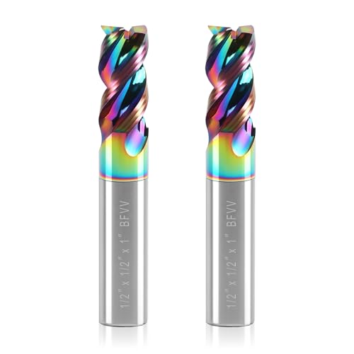 1/2" Shank Carbide Square End Mill, 3-Flute for Aluminum & Copper - size: 1/2" Shank