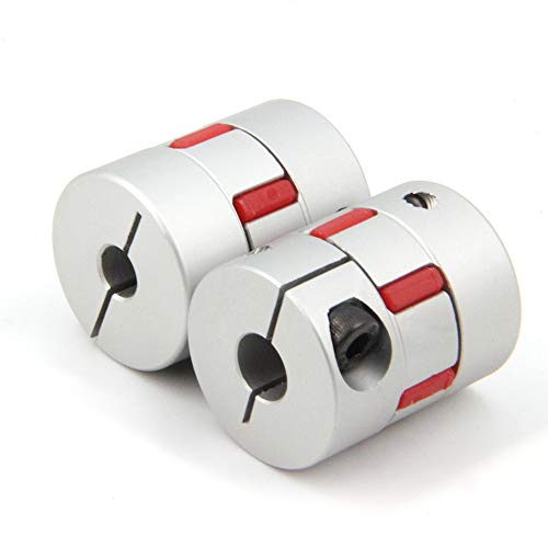 2PCS 6.35mm to 8mm Aluminium Plum Flexible Shaft Coupling Diameter25mm Length30mm 6.35x8mm Motor Connector Flexible Coupler for 3D Printer CNC Machine and Servo Stepped Motor（6.35x8mm） - size: 6.35x8mm, style: D25 L30