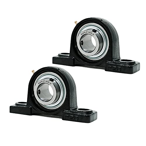 MAPLE ACE UCP204-12 Pillow Block Bearing 3/4" Bore, 2-Bolt, Self-Aligning, R3 Triple Lip Seal, Heavy Duty (Qty 2)
