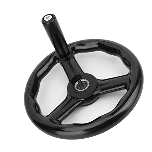 Crank Handle, Hand Wheel, Table Saw Parts, 3 Spoked Durable Lathe Handwheel with Handle for Woodworking, Metalworking, DIY Projects and Machine Tool Accessories