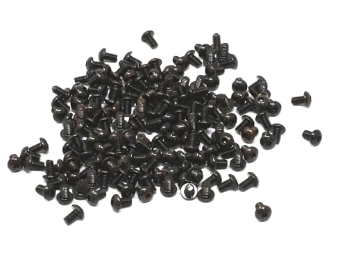 iexcell 100 Pcs M2.5 x 4mm Thread Pitch 0.45 mm Alloy Steel 10.9 Grade Hex Socket Button Head Cap Screws Bolts Kit, Black Oxide Finish - size: M2.5 x 4mm