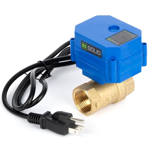 U.S. Solid 1" NPT Motorized Ball Valve with US Plug 110VAC Brass Electrical Ball Valve,Auto Return, Normally Closed, IP65 - size: 1 Inch, style: Brass(IP 65)
