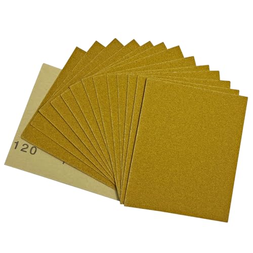 40 Pcs 1/4 Sheet Sandpaper, 120 Grit Premium Sand Paper for Wood Metal Automotive, 5.5" x 4.5", Wet/Dry Use, Palm Sander & Hand Sanding - style: Gtit 120