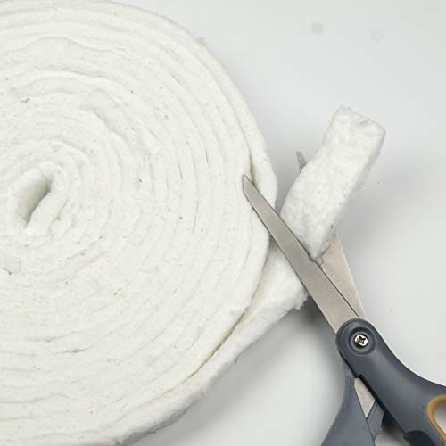 Strip Ceramic Fiber Alternative Blanket, 2200F Rated, 1" x 1/4" x 240", High Temperature Gasketing for Boiler, Wood Stove, Pellet Stove, Furnace, Kiln, Forge, 9505 - size: 1" x 1/4" Strip