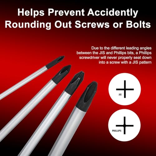 Tusk JIS Screwdriver Set - 4-Piece, #0/#1/#2/#3