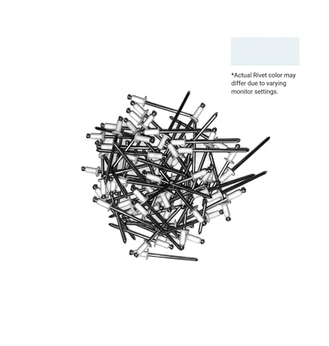 Eagle 1 Blind Pop Rivets (250 count) #43 Stainless Steel and #44 Aluminum Rivets, Multiple Colors, Free 1/8" Drill Bit wih Order, Quantity Discounts Available (#43 Stainless Steel, White) - color: White, size: #43 Stainless Steel