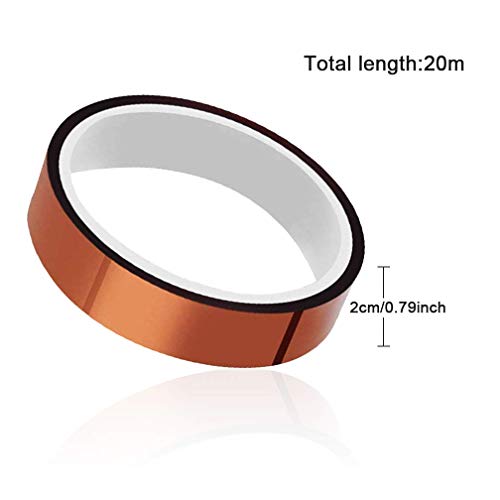 Viaky 3 Rolls High Temperature Tapes, 4/5''*108ft Heat Resistant Tape - color: Brown