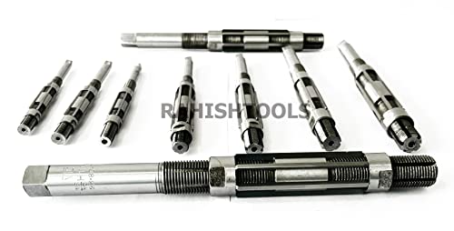 Adjustable Hand Reamer Tool HV to H16 Sizes - 1/4" to 2-7/32” Reaming Tool for Precise Hole Finishing with Carbon Steel Blades - Hand Tools Reamers for Metal & Wood - 6.35mm - 56.35 mm - size: HV to H16 - 20Pcs