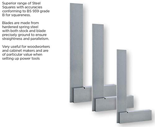 Groz 01002 4" Precision Steel Square, 16 Microns Squareness - size: 4 Inch Single