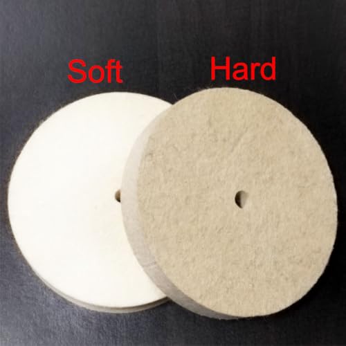 6 Inch Hard Felt Buffing Wheels with 1/2" Arbor Hole - style: 6'' Wool Buffing Wheel