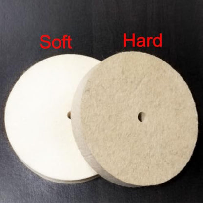 6 Inch Hard Felt Buffing Wheels with 1/2" Arbor Hole - style: 6'' Wool Buffing Wheel