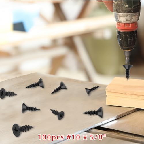 100pcs #10x5/8 Screw, Flat Head Phillips Wood Screw(SUS304) 18-8 S/S Electroplating Stainless Steel, 10 x 5/8-Inch,(100pcs) - color: Silver, size: #10*5/8