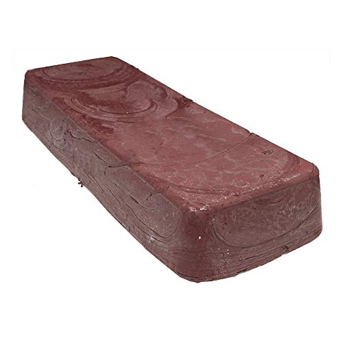 Benchmark Abrasives Red Buffing Compound for Polishing Removing Scratches from Soft Precious Metals, Jewelry, Aluminum, Gold, Silver, Copper, 1 Pound Bar (Jewelers Rouge) - style: Jewelers Rouge