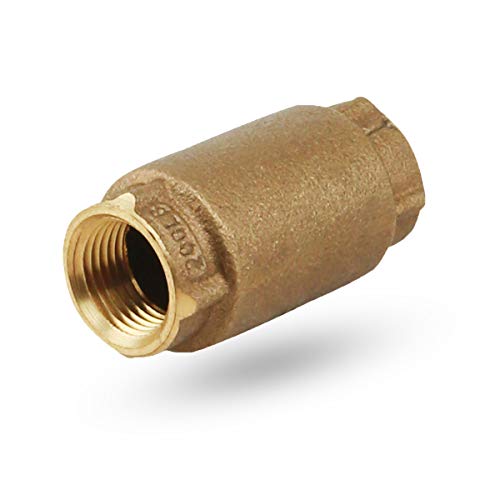 Midline Valve 372U422 Inline Spring Loaded Check Valve, Backflow Prevention Lead-Free, 2 in. FIP Connections, Cast Brass, 2 - size: 2 in., style: Single Pack