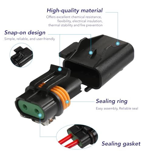 VANSIHO ATO/ATC Inline Fuse Holder Kit, IP67 Waterproof Sealed Fuse Block with 12-10 AWG Terminals for Car Audio, Off-Road Lights, Marine Boats (Pack of 6)