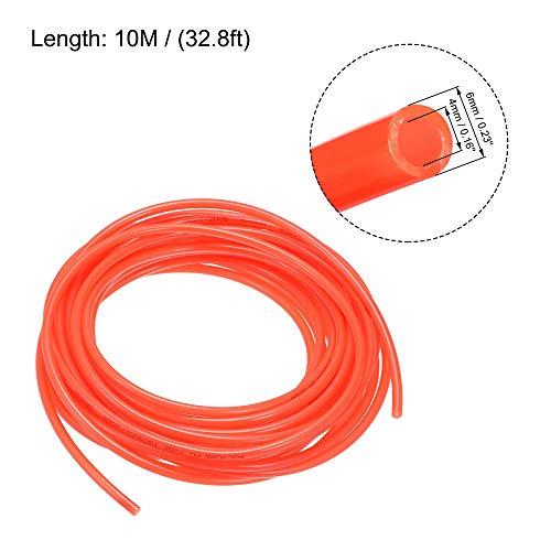 uxcell Pneumatic Air Hose Tubing Bright Orange with Connect Fitting Kit - color: Bright Orange
