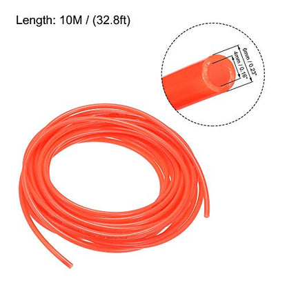 uxcell Pneumatic Air Hose Tubing Bright Orange with Connect Fitting Kit - color: Bright Orange