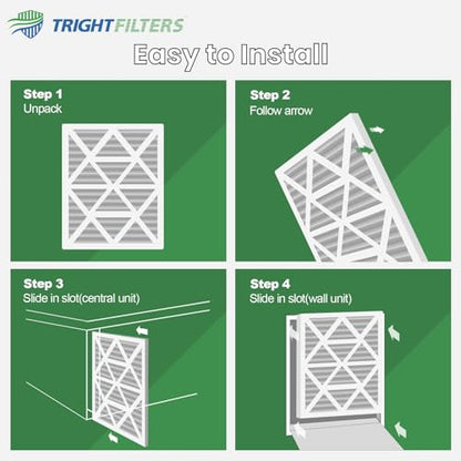 TRIGHTFILTERS 12x12x1 Air Filter 6 Pack, MERV 8 Pleated Home HVAC AC Filter - size: 12x12x1-6pack