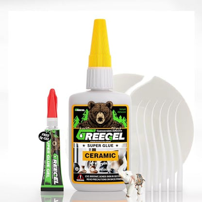 Ceramic CA Glue, Porcelain Clear Super Glue for DIY & Repairs, 2 oz - size: 2 Ounce, style: Ceramic Super Glue