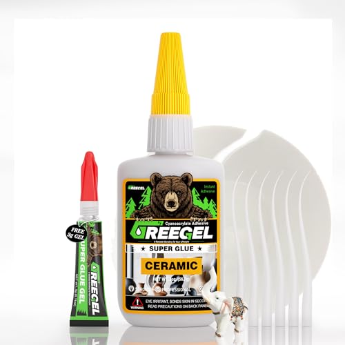 Ceramic CA Glue, Porcelain Clear Super Glue for DIY & Repairs, 2 oz - size: 2 Ounce, style: Ceramic Super Glue