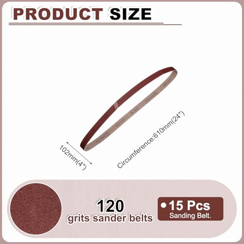 HARFINGTON 1 x 42 Inch Sanding Belts, 10 Pcs 100 Grits Aluminum Oxide Abrasive Belt Sander File Belt for Woodworking, Metal Polishing, Knife Sharpener - size: 1 x 42 Inch(100 Grit)