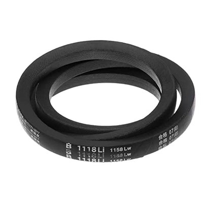 HARFINGTON B-1118 V-Belts Drive Belt 1118mm(44") Inner Girth 17mm Top Width B Section Rubber for Power Transmission - size: 1118mm