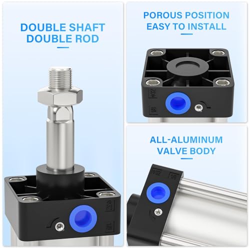TAILONZ 32mm Bore 200mm Stroke Pneumatic Air Cylinder Double Action SC 32x200 - size: 32mm Bore 200mm Stroke