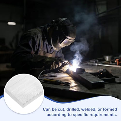 uxcell Square Aluminum Flat Bar with Gloves 0.08"x3"x14"/2x80x356mm - size: 0.08" x 3" x 14"/2 x 80 x 356mm