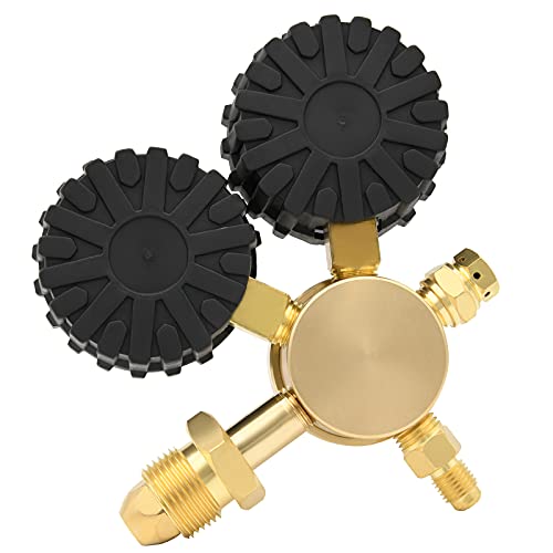 Nitrogen Regulator 0-600PSI CGA580 Inlet, 1/4-Inch Male Flare Outlet Connection,Heavy-Duty Handle,Self-reseating Relief Valve,Nitrogen Tank Regulator