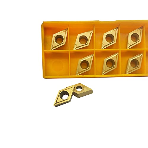 10pcs Indexable Carbide Turning Inserts DCMT11T304 DCMT32.51 for Steel - color: Yellow