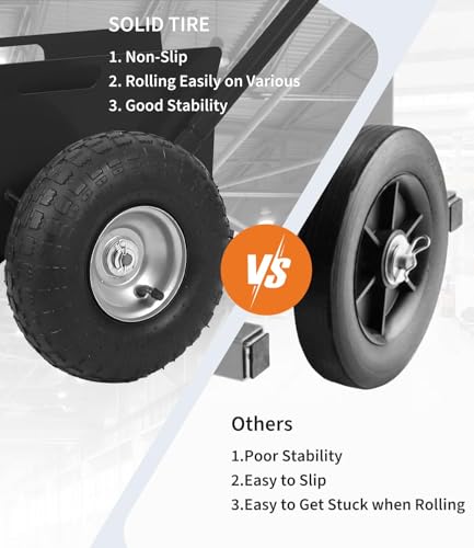 Garvee Panel Dolly with Extended Handle, 660 LBS Capacity - color: Black | 2 Pack