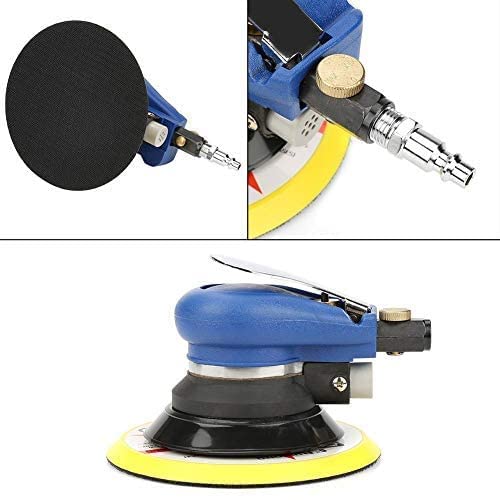 Hilitand Random Orbital Sander AT-980 6" Air Round Palm Sander Polisher Pneumatic Hand Sanding Tool for Polishing (6")
