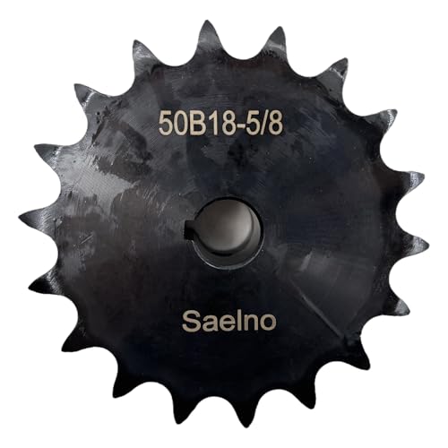 #50 Roller Chain Sprocket Type B 5/8 inch Bore 18 Tooth, Hardened Antirust 1045 Steel Drive Sprockets 50B18-5/8