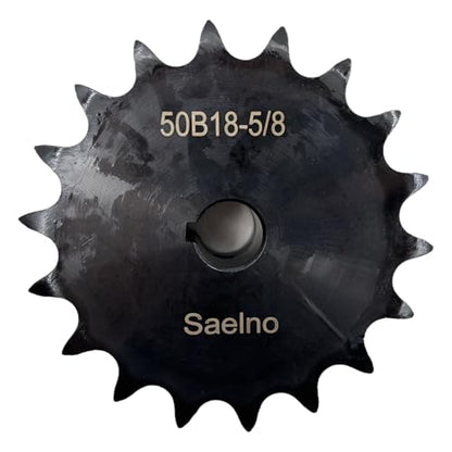 #50 Roller Chain Sprocket Type B 5/8 inch Bore 18 Tooth, Hardened Antirust 1045 Steel Drive Sprockets 50B18-5/8
