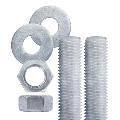 Conquest A307 Hot Dip Galvanized Threaded Rod 1"-8 x 12 - size: 1"-8 x 1'