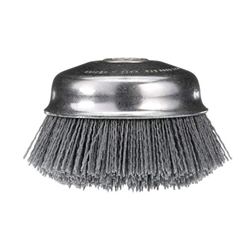 Osborn 32138ATB Abrasive Nylon Cup Brush with Round Trim, Silicon Carbide Bristle, 6000 Max RPM, 6" Diameter, 80 Grit - size: 6000 RPM, 6" Diameter, 80 Grit
