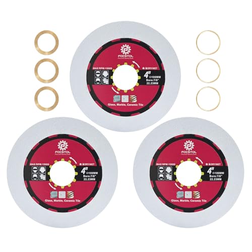 FOCSTOL Diamond Glass Cutting Disc 3pcs 4''(100mm) - size: 4''(100mm)