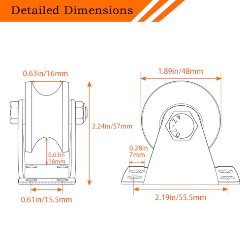 Cable Pulley Wheel Stainless Steel, Duplex Bearings, Rope Pulley for Pulley System, Gym Equipment, Sliding Gate, 1 Pack - size: 48mm_1 PCS