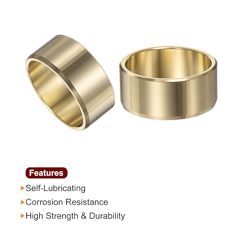 HARFINGTON 2pcs Sleeve Bearings 1-3/4" Bore 2" OD 7/8" Length Wrapped Oilless Bushings Brass Alloy for Transmission Conveyor Systems - size: 1-3/4" x 2" x 7/8"