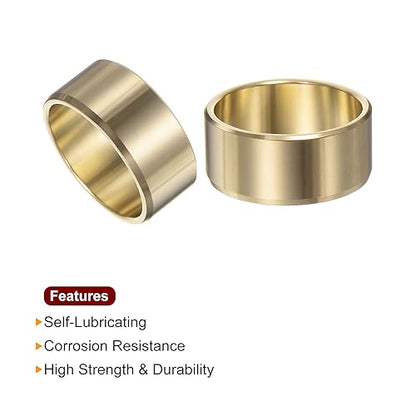 HARFINGTON 2pcs Sleeve Bearings 1-3/4" Bore 2" OD 7/8" Length Wrapped Oilless Bushings Brass Alloy for Transmission Conveyor Systems - size: 1-3/4" x 2" x 7/8"
