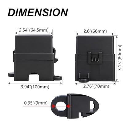 12V 3 Way Fuse Relay Box, 3 Relays and 3 ATC/ATO Blade Fuses Slots, Compatible with 4-Pin 5-Pin 40A Relay, for Cars Truck Jeep - size: 3Relays 3Fuses slots, style: Box