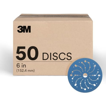 3M Hookit Blue Abrasive Disc, 321U, 36183, 6 in, 600+ Grade, Multi-Hole - size: 6 in diameter, style: Multi-Hole Disc