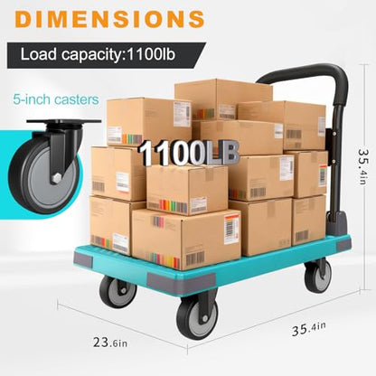 Heavy Duty Foldable Cart, 1100 Lbs Capacity