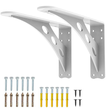 12 x 7 in White Heavy Duty Floating Shelf Brackets, Holds 1000lb - color: White Max Load 1000 Lbs, size: 12IN×7IN