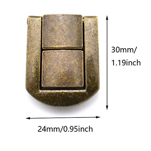 SDTC Tech 4-Pack Zinc Alloy Spring Toggle Latch Antique Bronze Rectangle