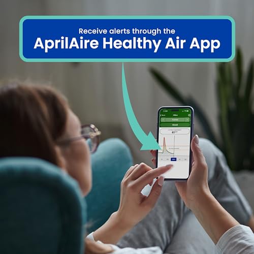 AprilAire ZAWTHCPV Smart Indoor 5-in-1 Wi-Fi Air Quality Monitor (CO2, VOC, PM 2.5, Particulate Matter, Humidity and Temperature), App Controlled IAQ Monitor for Home Air Quality Sensor