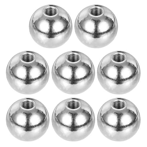 PATIKIL M5x18mm Ball Nuts Knob, 8 Pcs Female Thread 304 Stainless Steel Round Blind Hole Screw Cap Cover for Lighting Machinery DIY Decoration, Silver - size: M5x18mm