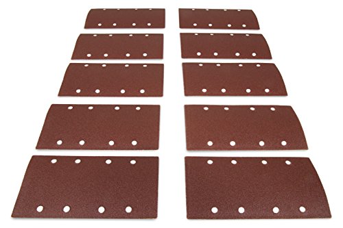 WEN 6313SP100 Electric 1/3 Sheet Sander 100-Grit Hook & Loop Sandpaper (10 Pack) - size: 100-Grit
