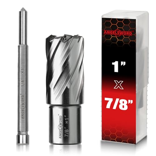 ANGELSWORD M2 HSS Annular Cutter,Diameter 7/8" x Depth 1",Mag Drill Bit - size: H. 7/8" Diameter, style: HSS 1" Cut Depth